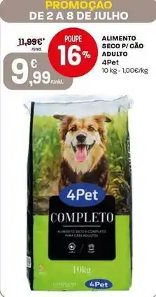 Intermarché 4 pet - alimento seco p/cao adulto promoção