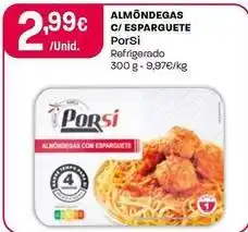 Intermarché Porsi - almondegas c/esparguete promoção
