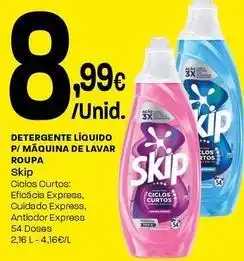 Intermarché Skip - detergente líquido p/maquina de lavar roupa promoção