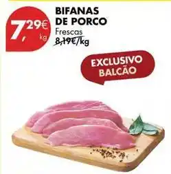 Pingo Doce Bifanas de porco promoção