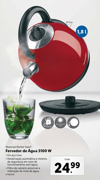 Lidl Silvercrest Kitchen Tools Fervedor de Água 3100W promoção