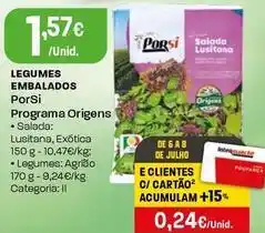 Intermarché Porsi/programa origens - legumes embalados promoção