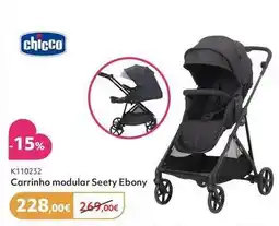 Prénatal Chicco - carrinho modular seety ebony promoção