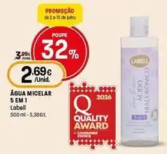 Intermarché Labell - água micelar 5 em 1 promoção