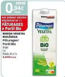 Intermarché Páturages - bebida vegetal biológica promoção