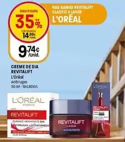 Intermarché L'oréal - creme de dia revitalift promoção