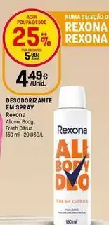 Intermarché Rexona - desodorizante em spray promoção