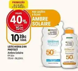 Intermarché Garnier - leite hidra 24h protect promoção