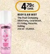 Intermarché Body & air mist - the fruit company bikini party, coral beach, it's friday, pistachio, holiday promoção