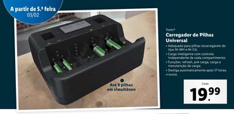 Lidl Tronic Carregador de Pilhas Universal promoção