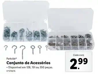 Lidl Parkside Conjunto de Acessórios 128,151 ou 350 peças promoção