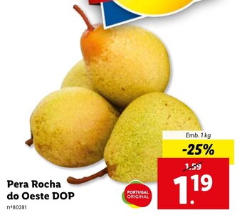Lidl Pera Rocha do Oeste DOP 1kg promoção
