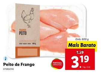 Lidl Peito de Frango 600g promoção
