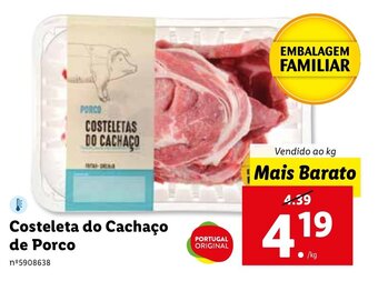 Lidl Costeleta do Cachaço de Porco promoção
