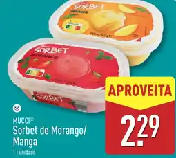 ALDI MUCCI Sorbet de Morango/ Manga promoção