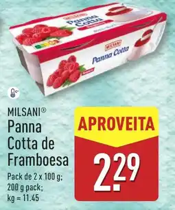 ALDI MILSANI Panna Cotta de Framboesa promoção
