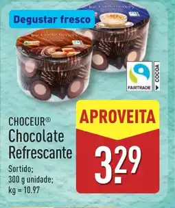 ALDI CHOCEUR Chocolate Refrescante promoção