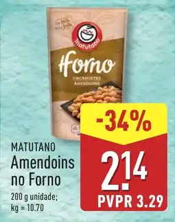 ALDI MATUTANO Amendoins no Forno promoção