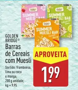 ALDI GOLDEN BRIDGE Barras de Cereais com Muesli promoção