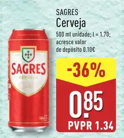 ALDI SAGRES Cerveja promoção