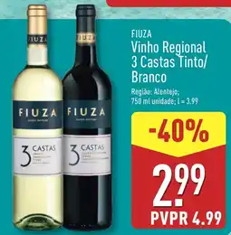 ALDI FIUZA Vinho Regional 3 Castas Tinto/ Branco promoção