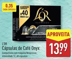 ALDI LOR Cápsulas de Café Onyx promoção