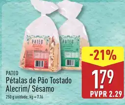 ALDI PATEO Pétalas de Pão Tostado Alecrim/ Sésamo promoção