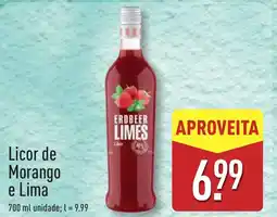 ALDI Licor de Morango e Lima promoção