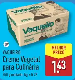 ALDI VAQUEIRO Creme Vegetal para Culinária promoção