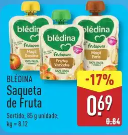 ALDI BLÉDINA Saqueta de Fruta promoção