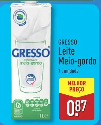 ALDI GRESSO Leite Meio-gordo promoção