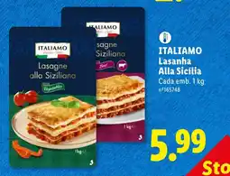 Lidl ITALIAMO Lasanha Alla Sicília Cada promoção