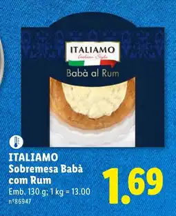 Lidl ITALIAMO Sobremesa Babà com Rum promoção