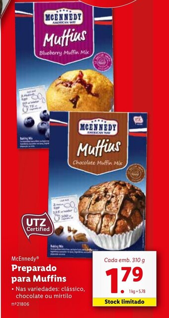 Lidl McEnnedy Preparado para Muffins 310g promoção