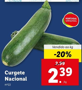 Lidl Curgete Nacional promoção