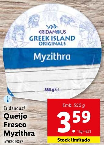 Eridanous Queijo Fresco Myzithra 550g