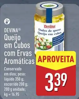 ALDI DEVINA Queijo em Cubos com Ervas Aromáticas promoção