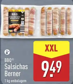 ALDI BBQ Salsichas Berner XXL promoção