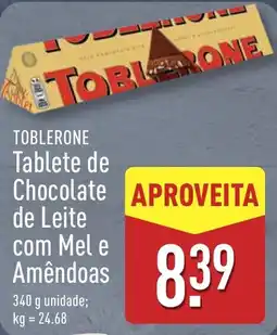 ALDI TOBLERONE Tablete de Chocolate de Leite com Mel e Amêndoas promoção