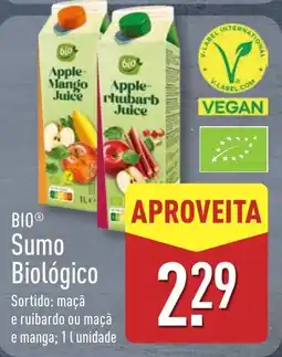 ALDI BIO Sumo Biológico promoção