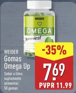 ALDI WEIDER Gomas Omega Up promoção