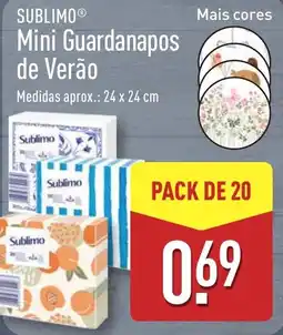 ALDI SUBLIMO Mini Guardanapos de Verão promoção