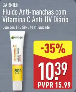 ALDI GARNIER Fluido Anti-manchas com Vitamina C Anti-UV Diário Com cor; FPS 50+ promoção