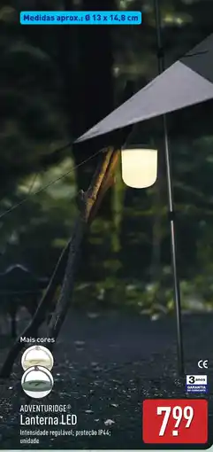 ALDI ADVENTURIDGE Lanterna LED promoção