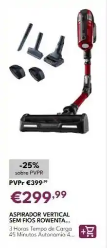Radio Popular Rowenta - aspirador vertical sem fios promoção
