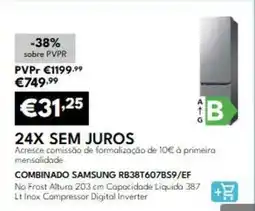 Radio Popular Samsung - combinado rb38t607bs9/ef promoção