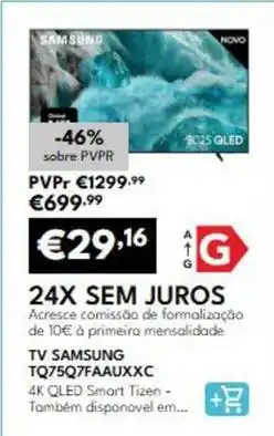 Radio Popular Samsung - tv tq750afaauxxc promoção