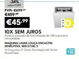 Radio Popular Whirlpool - maquina lavar louça encastre woi d734l s promoção