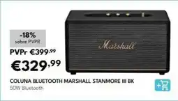 Radio Popular Marshall - coluna bluetooth stm iii bk promoção
