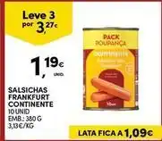 Continente Bom dia A+ - salsichas continente promoção